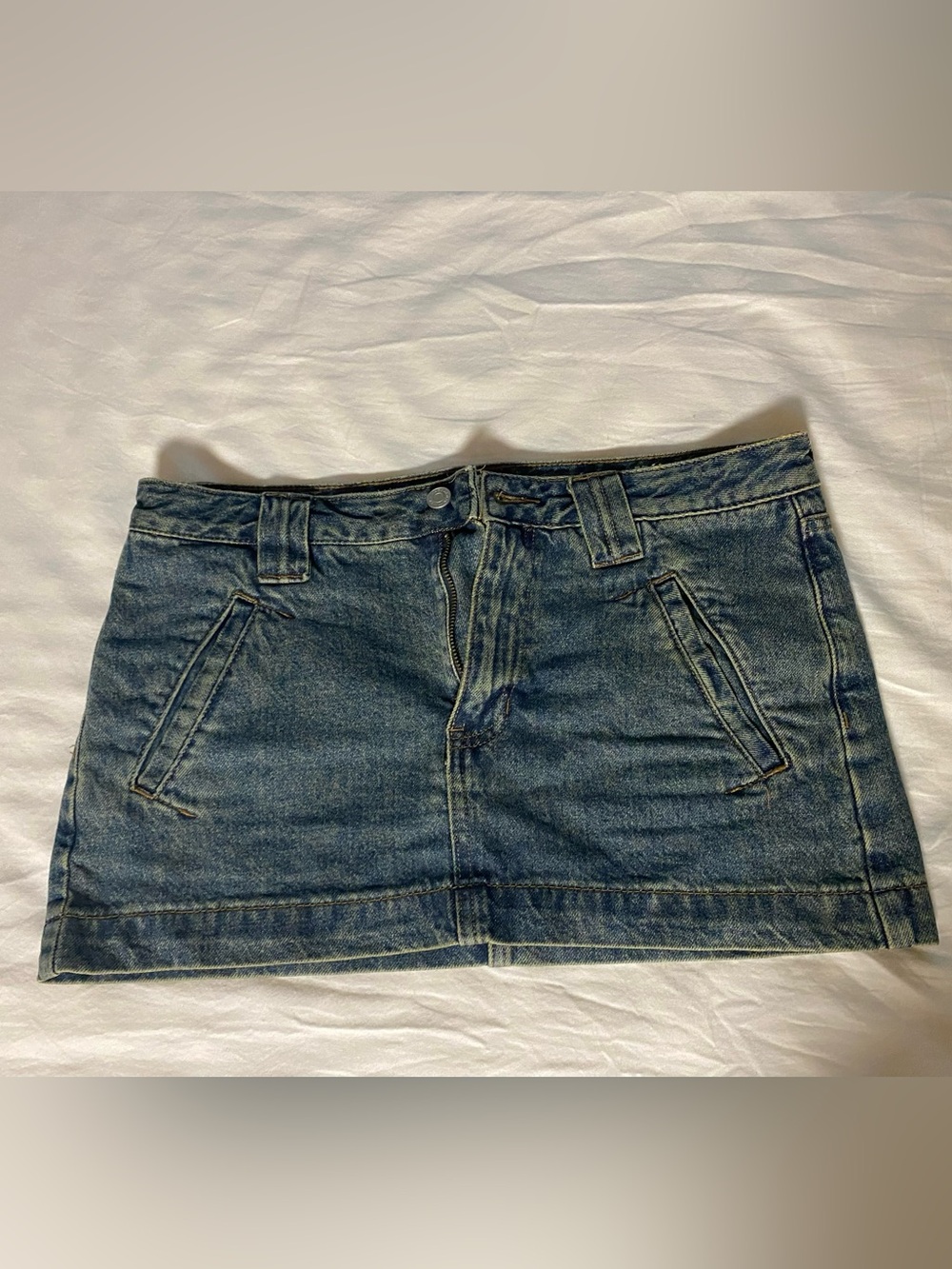 Denim Mini Skirt in Blue